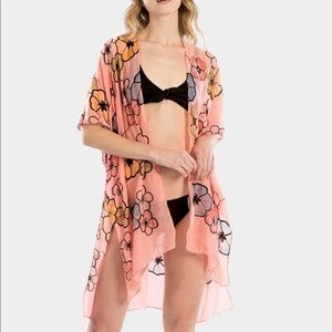🌻Flowers Swimsuit Cover Up Kimono (sm0007)